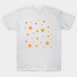 Mustard Yellow Stars Pattern T-Shirt